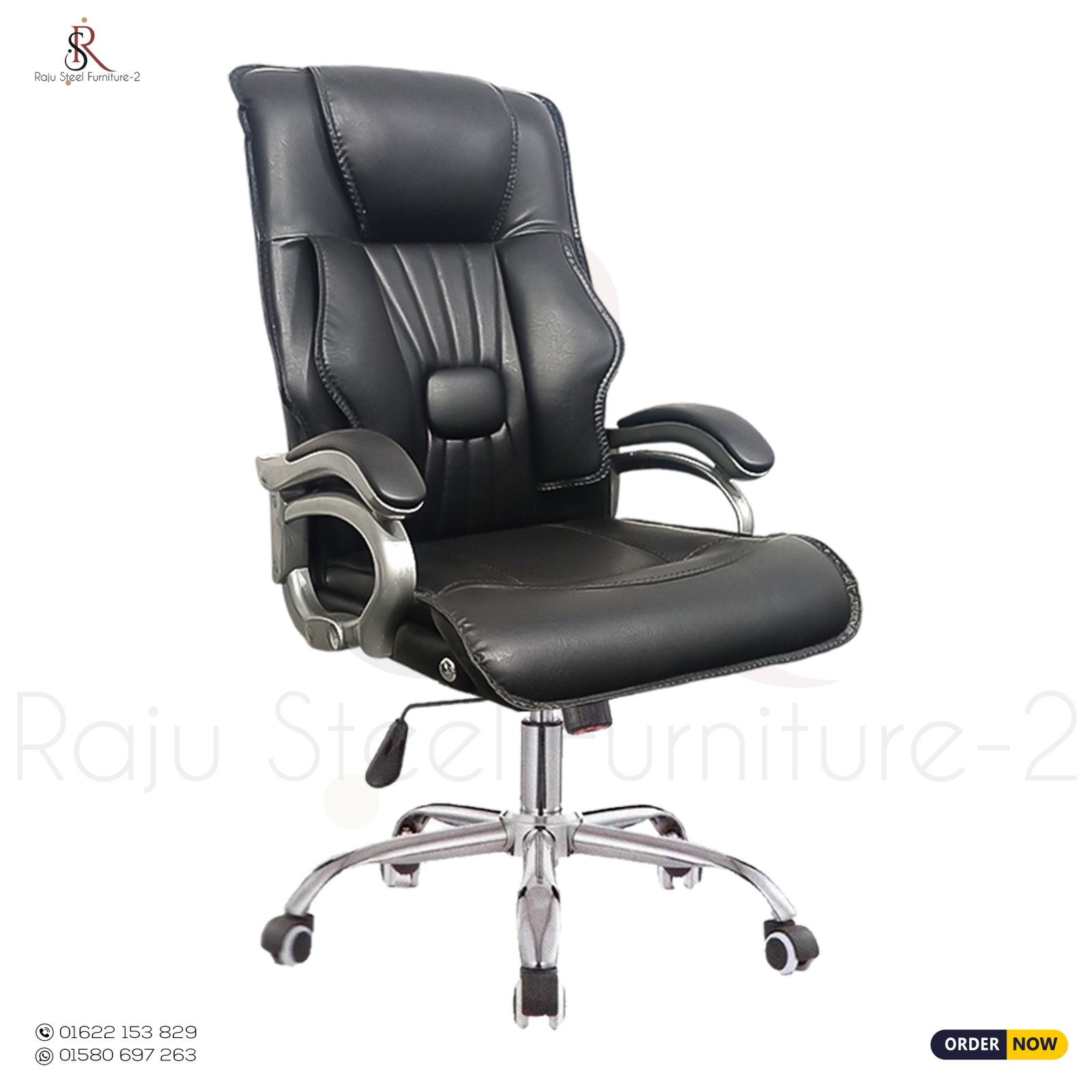 🪑 Boss Office Chair – Model: RS-18 (Big Boss) SS Base  Size: XXL
